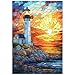 Artinhand Great Jigsaw Puzzles for Adults 300 Pieces Stained Glass Lighthouse Puzzles for Adults Toys Gift Family Decoration Kids Puzzle - Image 2