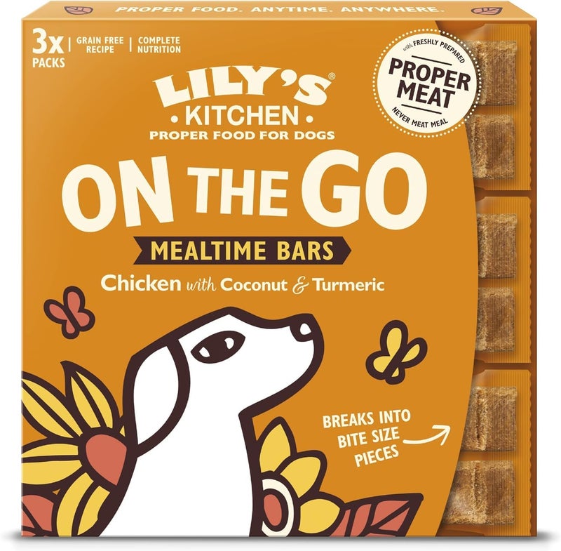Lily's Kitchen Chicken on the Go Bars Multipack for Dogs 40G - 3X40G - Image 1