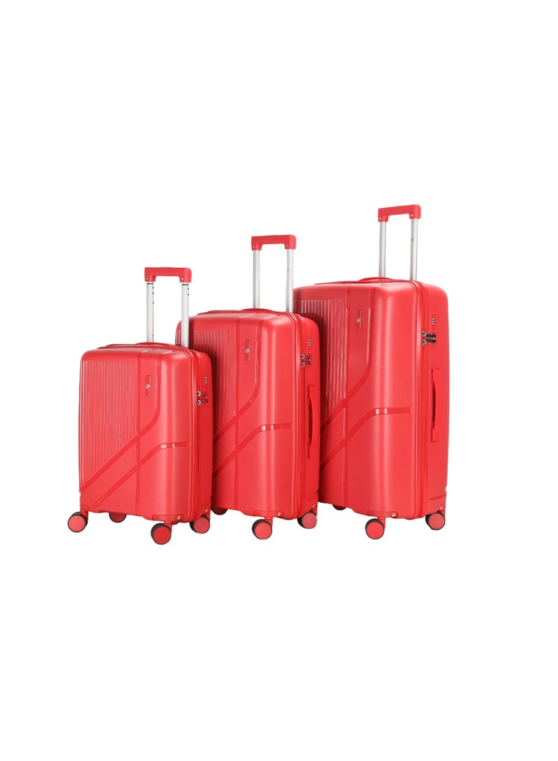 اتش تي مجموعة حقائب سفر من 3 قطع من H.T - حقائب سفر صلبة مزودة بعجلات دوارة ومقبض تلسكوبي وسحابات مضادة للانحشار، مجموعة سفر خفيفة الوزن (مجموعة من 3 قطع 20 بوصة / 24 بوصة / 28 بوصة) - Image 1