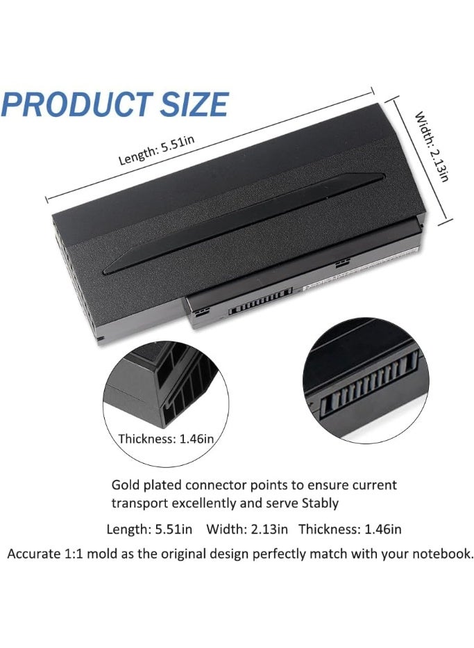 Terabyte بطارية لابتوب A42-G73 لأجهزة ASUS G53 G53S G53J G53JW G53SX G73 G73S G73J G73JH G73JQ G73JW G73JX G73SW G73-52 [14.4V, 74WH, 5200mAh] - Image 3