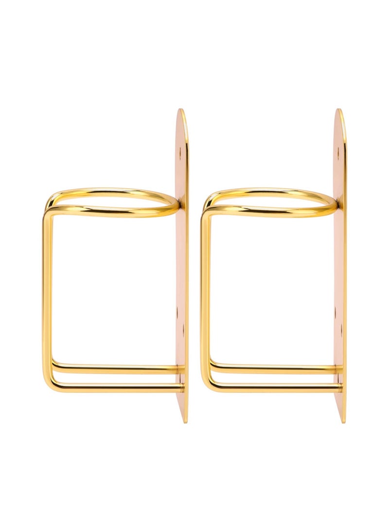 NIBEMINENT Hair Clipper Holder, 2Pcs Electric Trimmer Cutter Stand Stainless Steel Clippes Rack for Salon Tools Barber Station Display Storage Organizer, Golden - Image 5