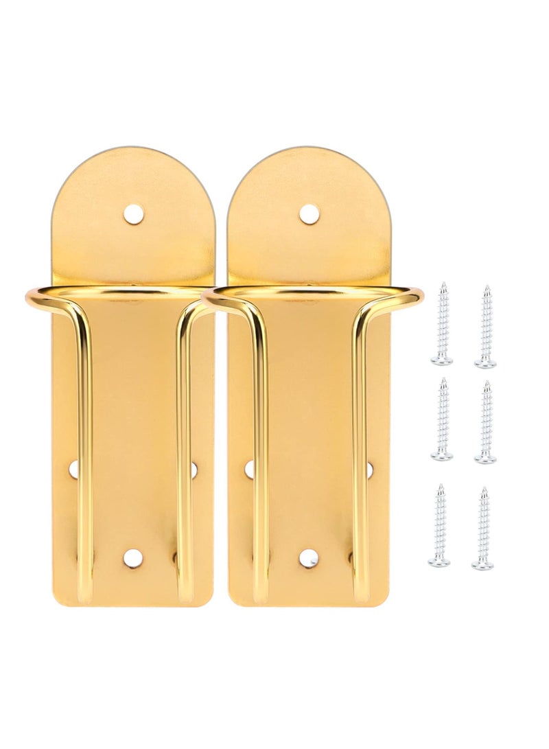 NIBEMINENT Hair Clipper Holder, 2Pcs Electric Trimmer Cutter Stand Stainless Steel Clippes Rack for Salon Tools Barber Station Display Storage Organizer, Golden - Image 3