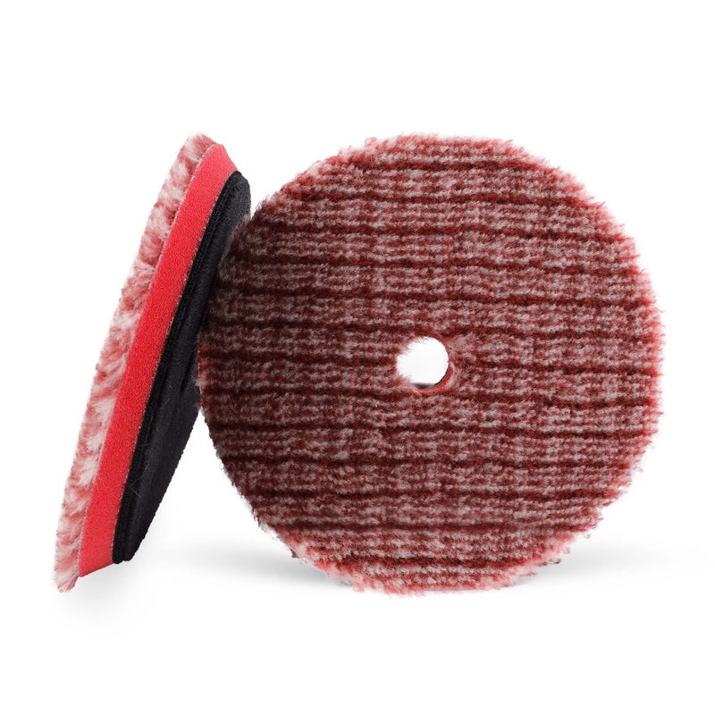 SPTA Wool Polishing Pads 2Pcs 5 Inch 125mm Wool Cutting Pad Short Hair Wool Buffing and Polishing Pad Set Wool Buffing Wheel for Heavy Cut for 5 Inch Car Polisher Polishing Buffing and Cutting