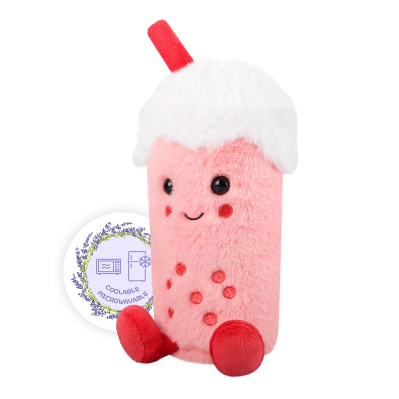 SuzziPals Heatable Coolable Bubble Tea Stuffed Animals Cute Microwavable Heating Pad Plushies for Soothing Relaxation Stuffed Bubble Tea Plush Toys Plush Toy Gift - Image 3