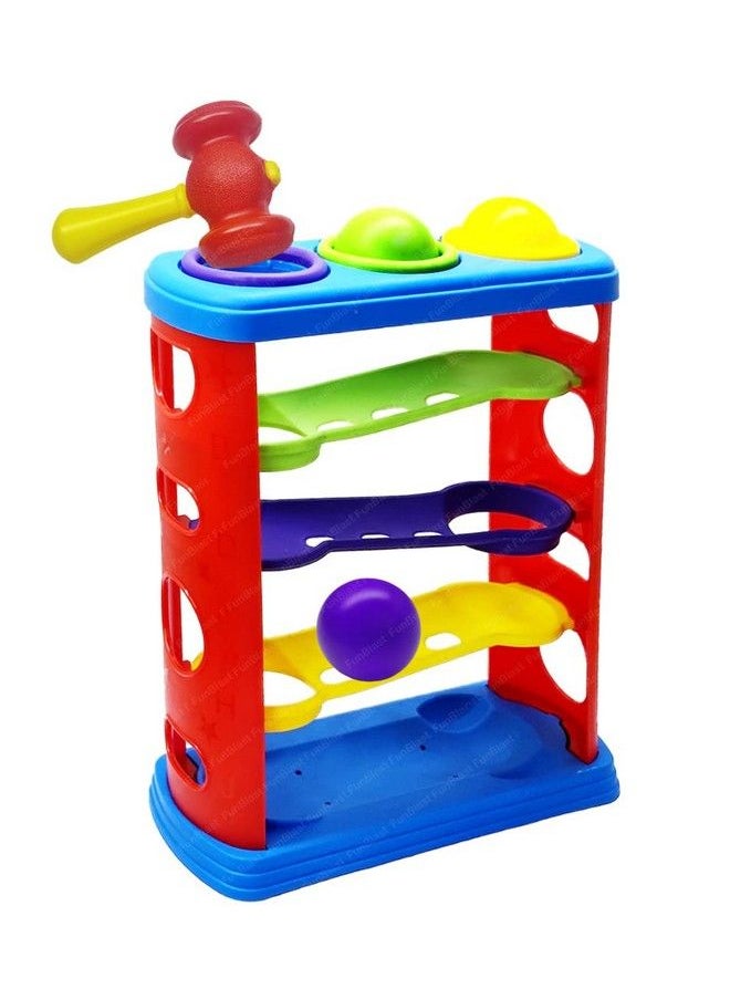 FunBlast - Hammer Ball Toy Baby Toys For Kids Knock Pounding Ball Hammering & Pounding Toys Hammer Knock Ball Toys For Kids Stacking Toys (Multicolor) - Image 1