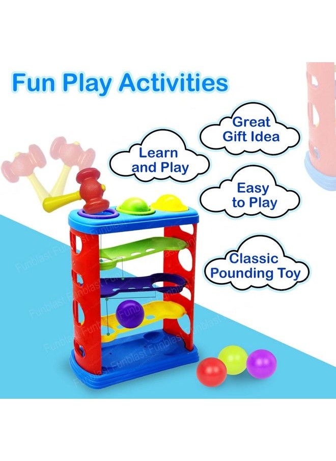 FunBlast - Hammer Ball Toy Baby Toys For Kids Knock Pounding Ball Hammering & Pounding Toys Hammer Knock Ball Toys For Kids Stacking Toys (Multicolor) - Image 1
