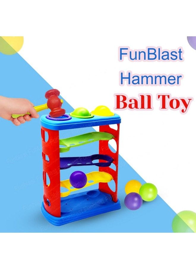 FunBlast - Hammer Ball Toy Baby Toys For Kids Knock Pounding Ball Hammering & Pounding Toys Hammer Knock Ball Toys For Kids Stacking Toys (Multicolor) - Image 1
