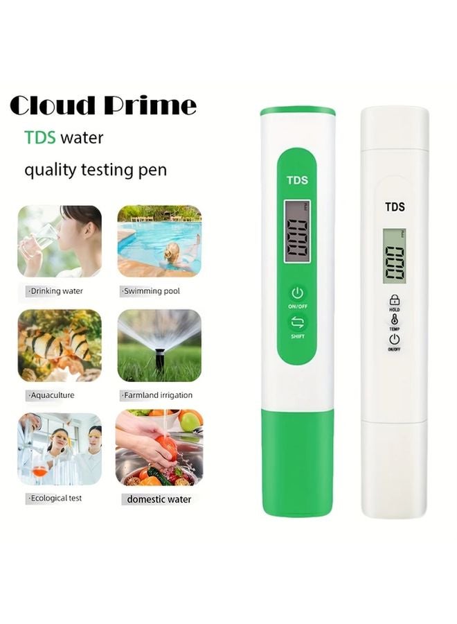 Pure White Digital LCD TDS Meter Water Quality Test Pen For Drinking Water Aquariums Pools - Image 2