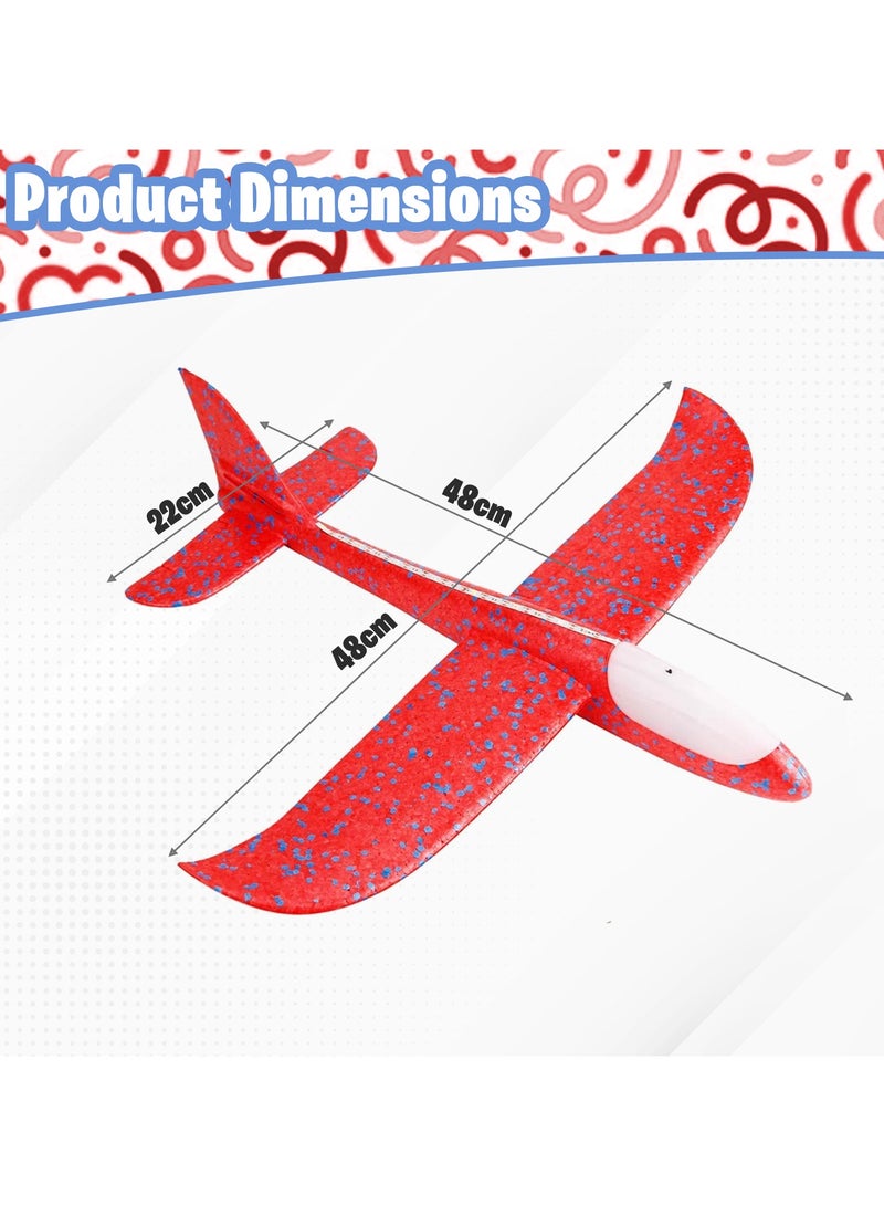 Home Smart Home Smart Foam Airplane Set of 4 Pcs Assorted Color LED Light Flying Airplane Manual Throwing Outdoor Activity Toy for Kids Ideal for Birthday Gift - Image 3