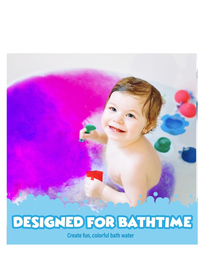 Tub Works أقراص ألوان الاستحمام الفوارة من Tub Works®، 150 قرصًا | غير سامة وخالية من العطور | أقراص ألوان الاستحمام الفوارة للأطفال | ابتكر ألوان استحمام ممتعة | أقراص ماء بسبعة ألوان متنوعة | قنابل استحمام للأطفال  - Image 3