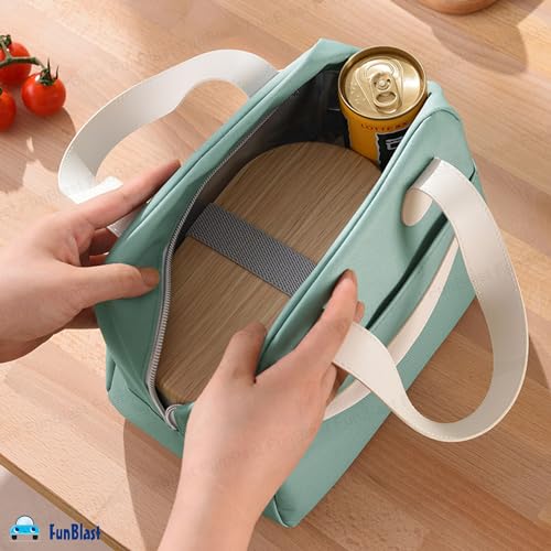 FunBlast Lunch Bag – Insulated Travel Lunch Bag for Office, Multi-Purpose Lunch Box Carrying Bag for Women/Men/Tiffin/Storage Bag for Lunch Box, Tiffin Bag (Green) - Image 5