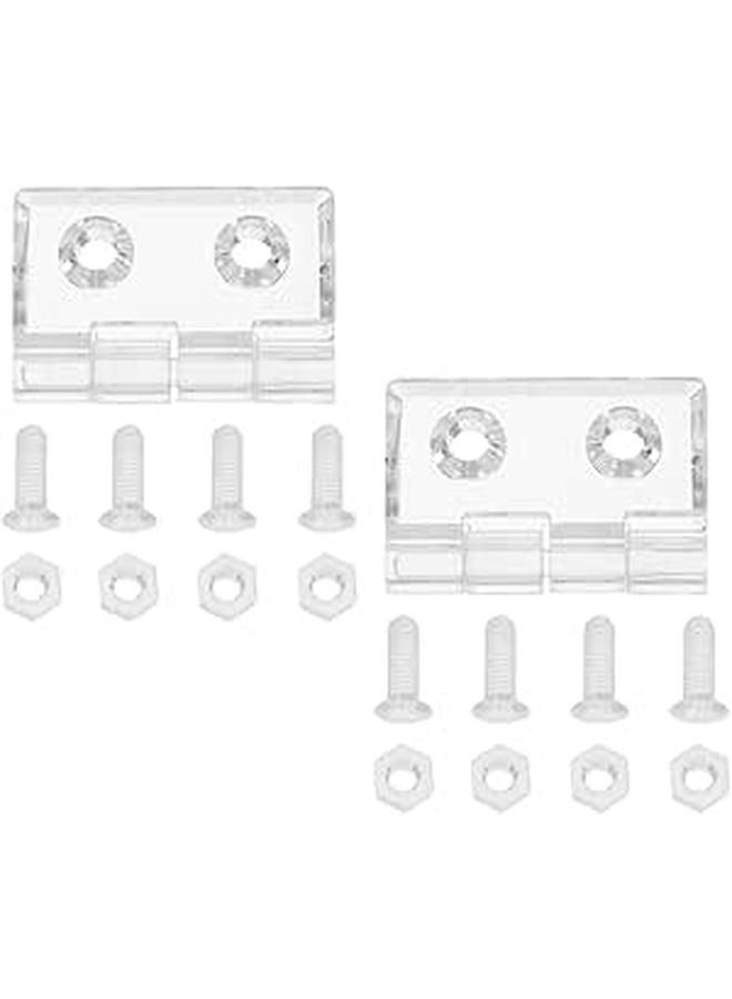 قطعتان من مفصلات الأكريليك الشفاف مقاس 30x35 مم لخزانة علبة المجوهرات حامل عرض DIY - Image 1