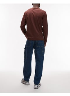 TOPMAN Straight Carpenter In Mid Wash Jeans  - Image 2
