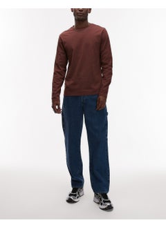 TOPMAN Straight Carpenter In Mid Wash Jeans  - Image 1