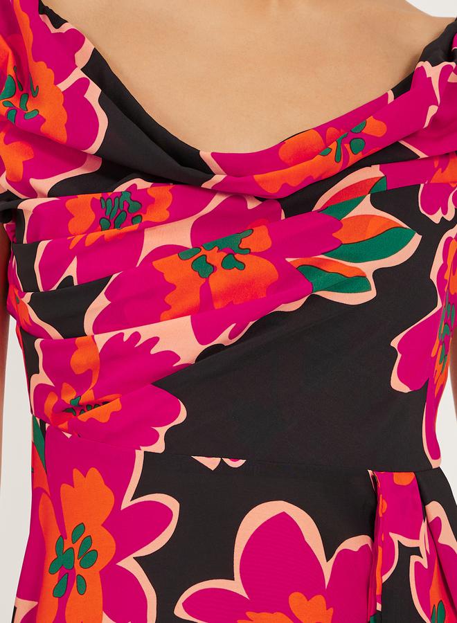 Styli Floral Print Maxi Dress  - Image 4