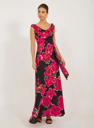 Styli Floral Print Maxi Dress