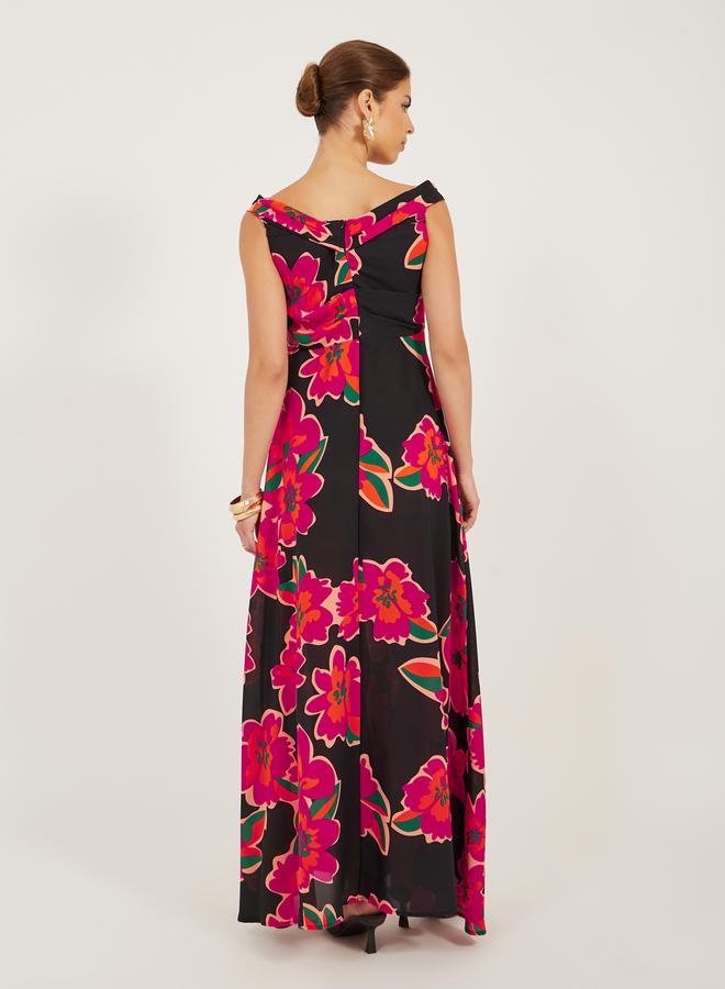 Styli Floral Print Maxi Dress  - Image 5
