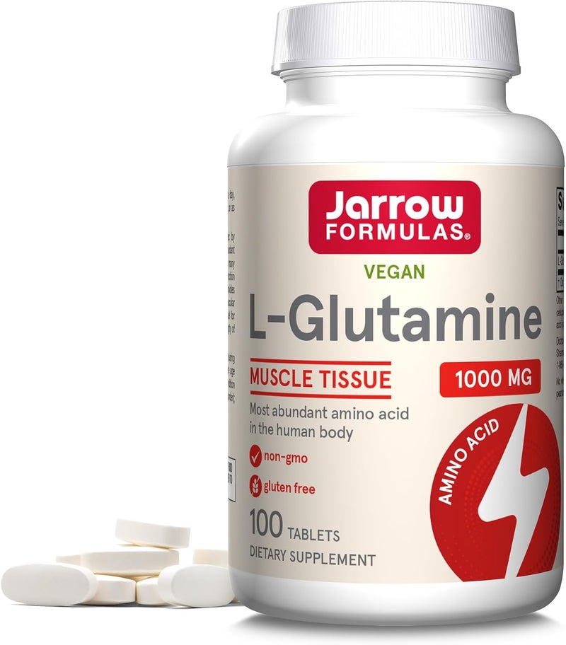 Jarrow Formulas LGlutamine 1000 mg  Amino Acid Supplement  Supports Muscle Tissue Immune Support  Metabolism  100 LGlutamine  100 Servings EasySolv Tablets - Image 1