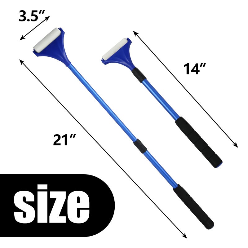 EASACE Lotion Applicator for Back,Portable 21inch Lotion Applicator with Long Handle,Extension Back Applicator Lotion with 3 Replacement Roller for Back self(Blue) - Image 3