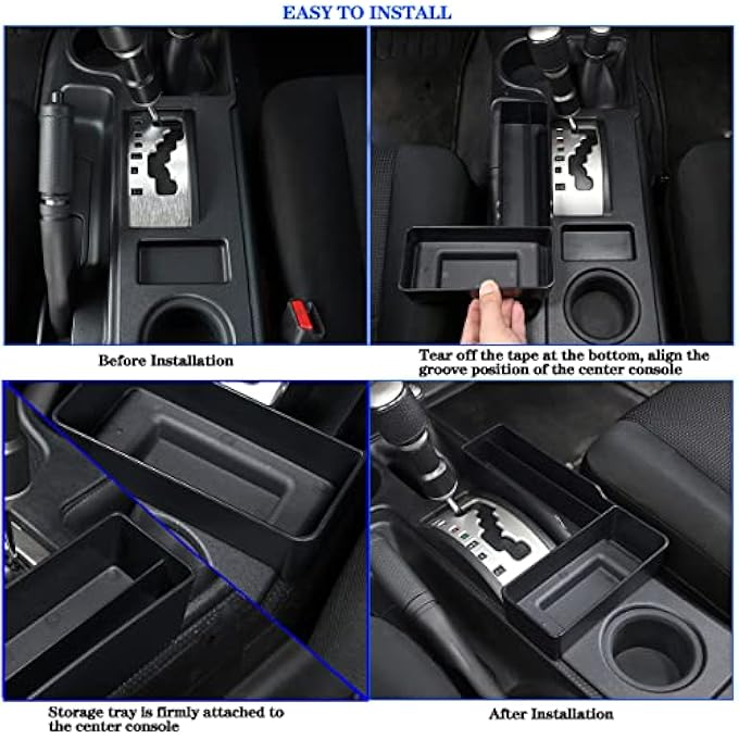 rayihni Gear Shift Storage Box Compatible with Toyota FJ Cruiser 20072021 Gear Shift Console Side Tray Organizer Create Extra Storage Space for Passenger Side Organizer Tray LShape - Image 5