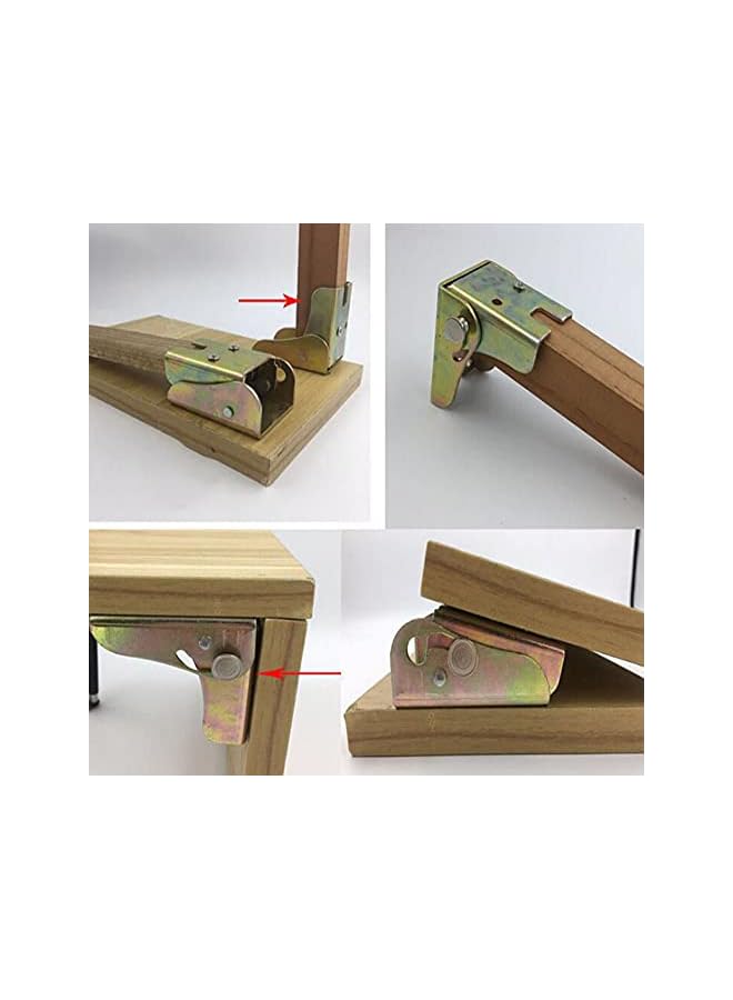 PROMASS promass 2 Pack Folding Bracket-Self-Locking Hinge-Leg Fittings and Angle Braces-for Folding Legs ， Folding Worktables ，Kitchen Folding Table Extensions ， Laundry Garage ，Boats ， Beds ， Tables ，  - Image 5