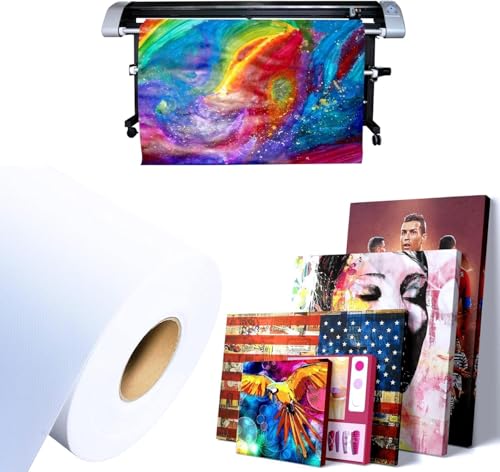 Sunwes Professional Matte Canvas Roll Long Unstretched Canvas Roll Wide Format Inkjet Printer, Perfect for Fine Art, Photography, rchival Quality Prints, Epson Canon HP(420GSM Poly-Cotton 24" x60ft) - Image 1