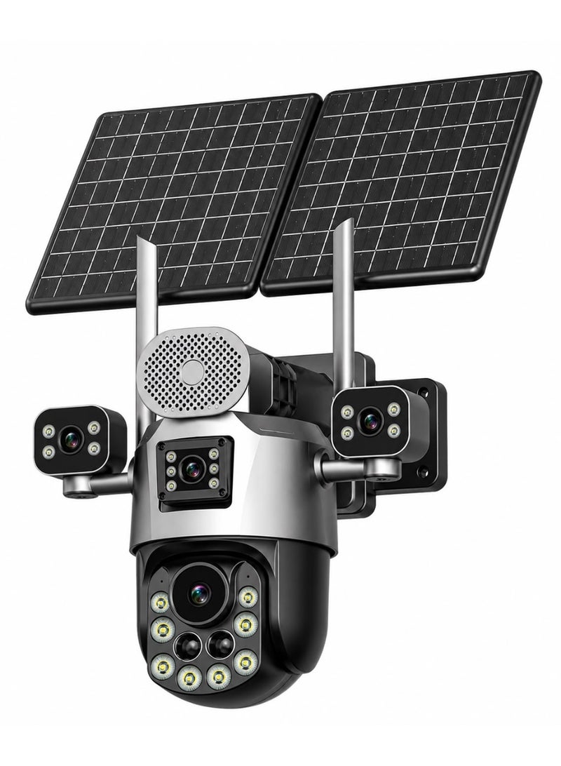 GEEK SPACE 4G LTE Solar Powered 4K PTZ Security Camera Outdoor Wireless 4 Lens CCTV Camera with Dual Solar Panels, 360° Pan Tilt, AI Motion Detection, 36X Zoom, Color Night Vision, Two-Way Audio, IP66 - Image 5
