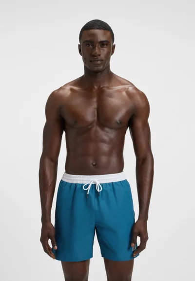 BOSS Swim shorts with contrast logo and piping