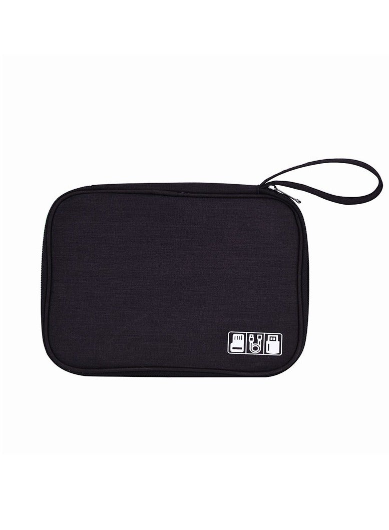 Portable Cable Organizer Bag, Travel Electronic Accessories Organizer Bag, Travel Gear Storage Carrying Sleeve Pouch for USB Cable, Earphones, Power Banks, USB Drive, SD Card, Charger Hard Disk Storag
