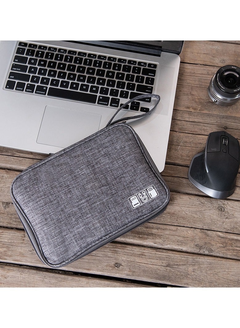 Portable Cable Organizer Bag, Travel Electronic Accessories Organizer Bag, Travel Gear Storage Carrying Sleeve Pouch for USB Cable, Earphones, Power Banks, USB Drive, SD Card, Charger Hard Disk Storage Bag - Image 2