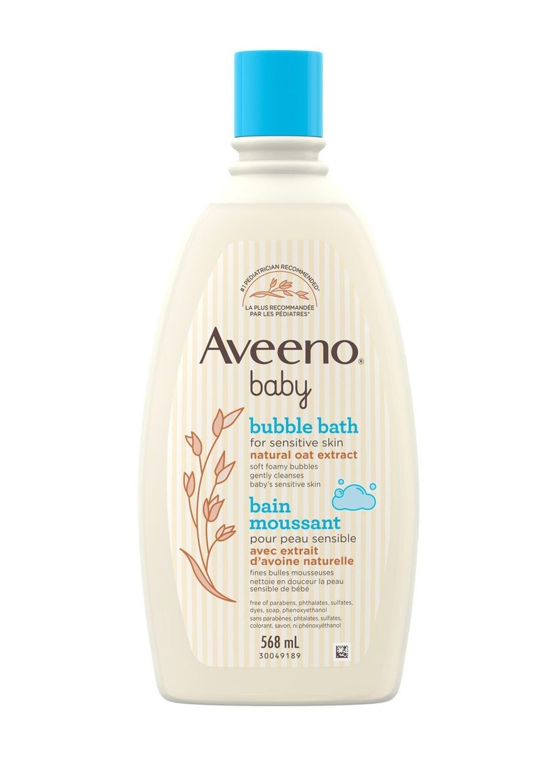 Aveeno Baby Aveeno Baby Sensitive Skin Bubble Bath with Oat Extract 568ml  - Image 1