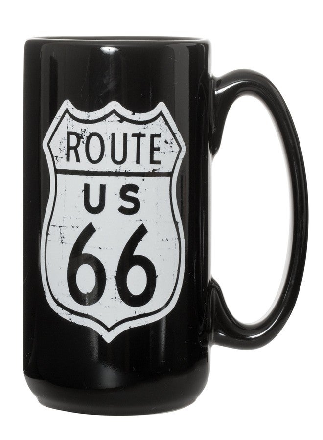 Artisan Owl Route 66 Iconic American Highway - 15oz Large Ceramic Tea & Coffee Cup Perfect Retro Road Trip Souvenir Gift - Image 2