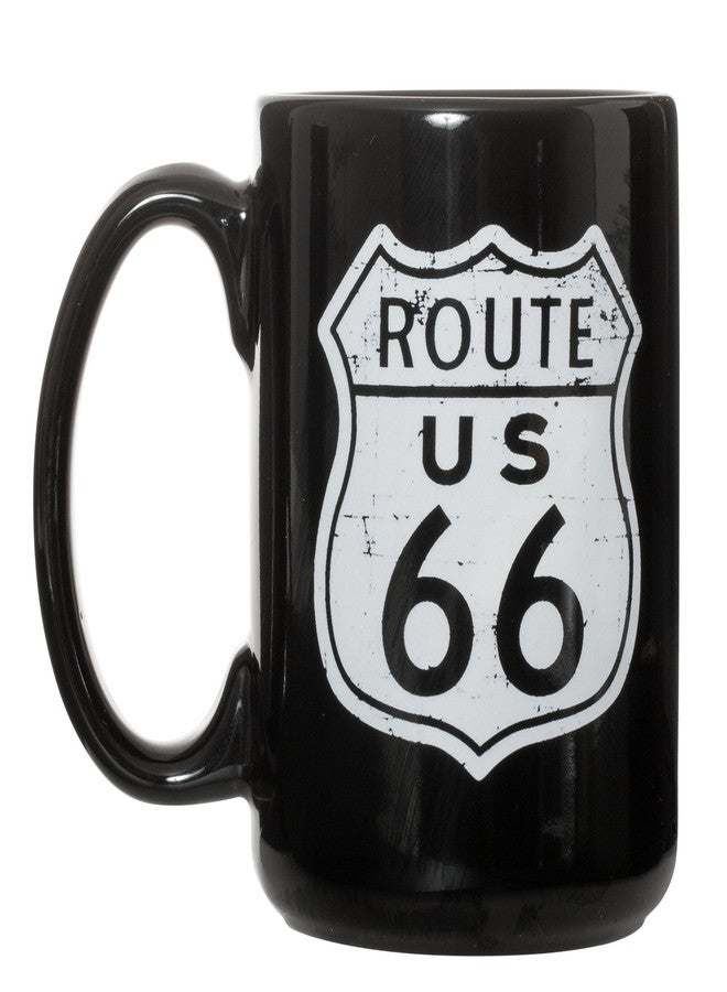 Artisan Owl Route 66 Iconic American Highway - 15oz Large Ceramic Tea & Coffee Cup Perfect Retro Road Trip Souvenir Gift - Image 1