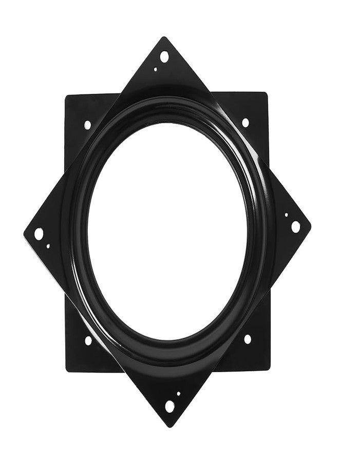 HSTECH 6" Lazy Susan Turntable 500-lb Steel Ball Bearing Rotating Tray Strong Sturdy Table Cabinet Low Profile for 360˚ Chair and Door, Kitchen, Craft Project, Makeup Holder, Monitor(Black) - Image 1