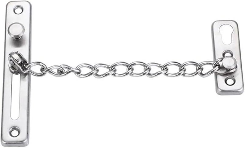 Silver Portable Stainless Steel Anti Theft Door Lock Inner Latch Security Bolt Home Hardware - Image 3