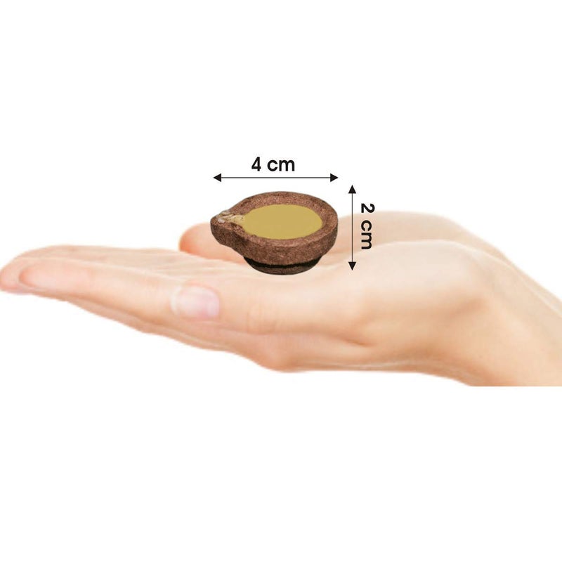 suvasane Natural Panchgavya Cow Dung Diyas 24 Count EcoFriendly Gobar DiyaVilakkuDeepa for Daily Puja and Festivals Gift Item for Diwali - Image 4