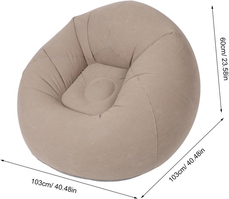 Abaodam Inflatable Lazy Sofa Bean Bag Chair for Adults Camping Lounging Inflatable Sofa Portable Air Bean Bag Couch - Image 3
