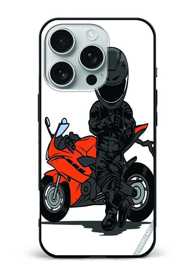 غطاء حماية لهاتف آبل آيفون 16 برو ماكس بتصميم دراجات ملون