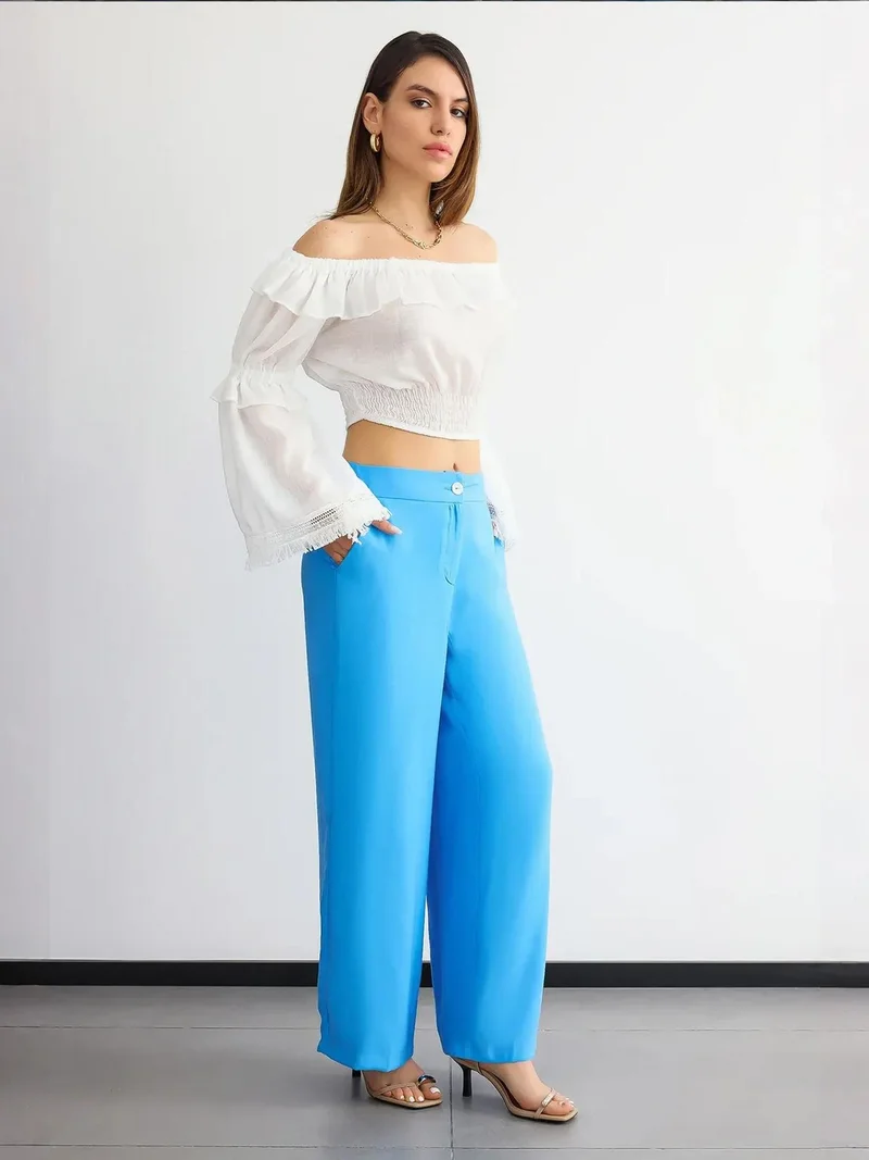 HICCUP High-Waist Wide-Leg Trousers