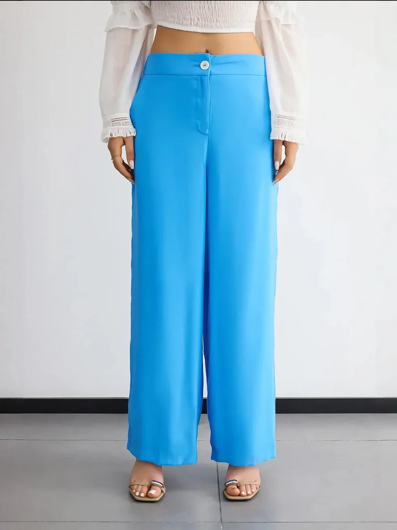 هيكاب بنطلون واسع بخصر مرتفع