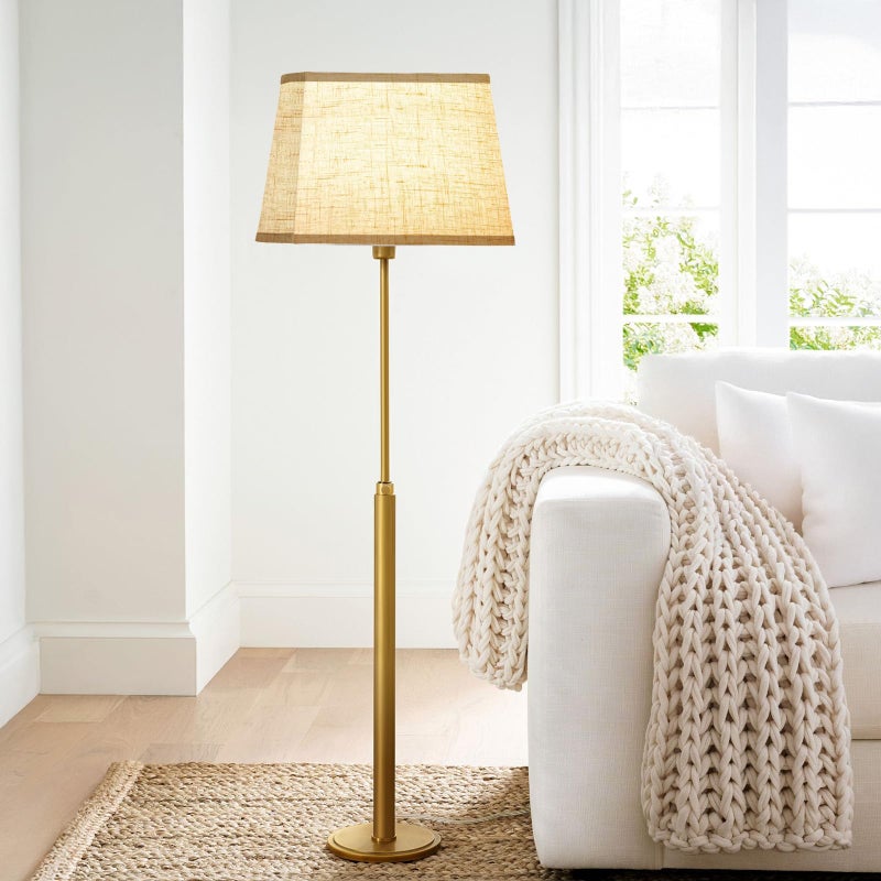 YoflowX Rectangular Lampshade, Large Beige Lamp Shade, (7 x 12.5) '' x (9 x 15) '' x 9.8 '', Includes 1 Shade Bracket, 2 Adapters, Suitable for Table Lamps and Floor Lamps, Easy Assembly - Image 4