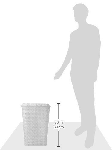 Cello Eliza Plastic Laundry Basket 50 Litres, Milky White - Image 3