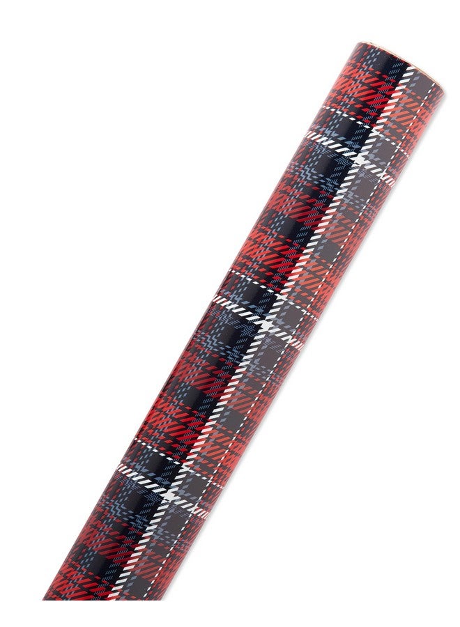 American Greetings Reversible Wrapping Paper, Red and Black Plaid (1 Jumbo Roll, 175 sq. ft.) - Image 4