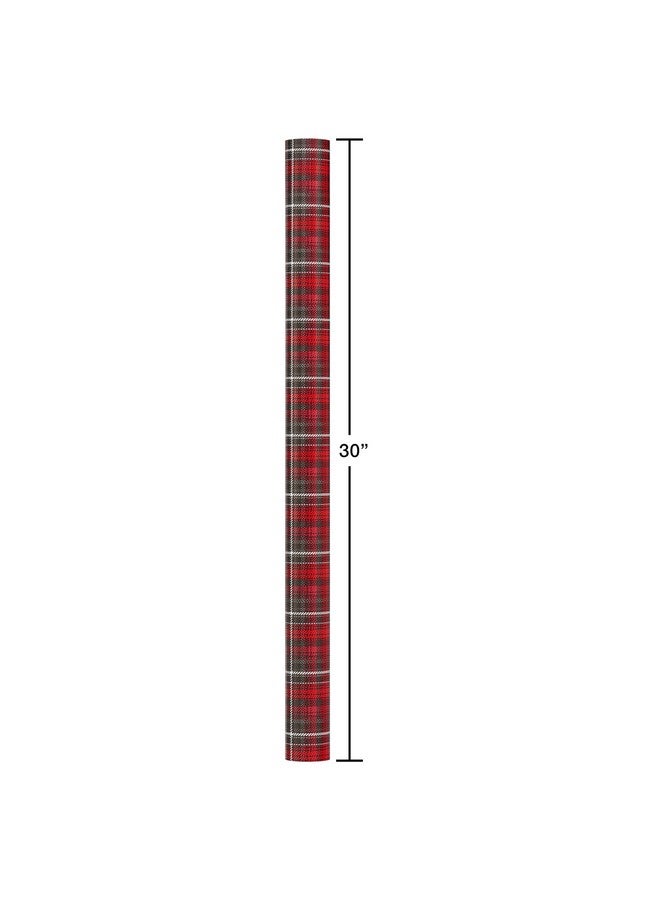 American Greetings Reversible Wrapping Paper, Red and Black Plaid (1 Jumbo Roll, 175 sq. ft.) - Image 5