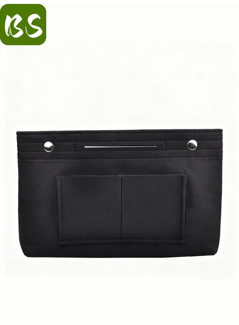 بي إس حقيبة متعددة الاستخدامات من اللباد | بطانة لتنظيم حقائب اليد النسائية | حقيبة تخزين من اللباد | مساحات تخزين متعددة لتصميم منظم، وداعًا للفوضى | خامة لباد عالية الجودة، خفيفة الوزن، وتوفر حماية داخلية | تصميم صغير يناسب جميع أنواع حقائب اليد - Image 4