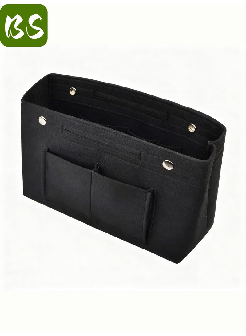 بي إس حقيبة متعددة الاستخدامات من اللباد | بطانة لتنظيم حقائب اليد النسائية | حقيبة تخزين من اللباد | مساحات تخزين متعددة لتصميم منظم، وداعًا للفوضى | خامة لباد عالية الجودة، خفيفة الوزن، وتوفر حماية داخلية | تصميم صغير يناسب جميع أنواع حقائب اليد - Image 1