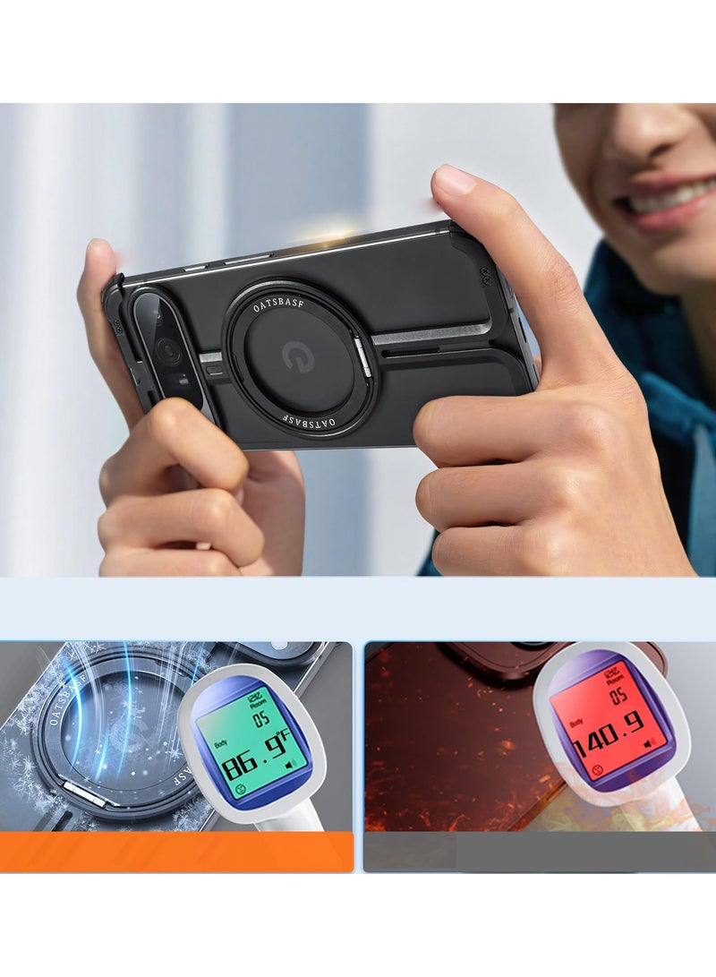 For Google Pixel 9 / Pixel 9 Pro Case, Magnetic Mobile Phone Case with 360° Rotating Magnetic Stand, High Metal Aluminium Frameless Shockproof Protective Case for Google Pixel 9 Pro Case - Image 3