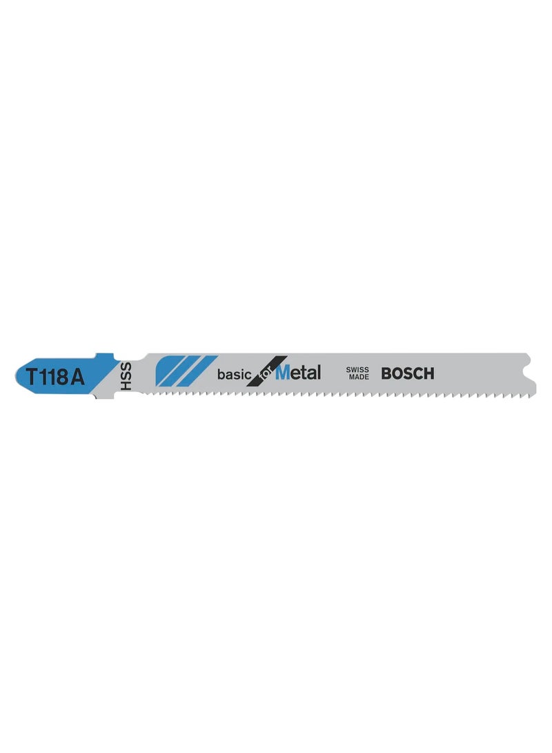BOSCH Bosch Jigsaw Blade Set for Metal, Straight Cuts, 5 Pieces – 2608631013  - Image 1