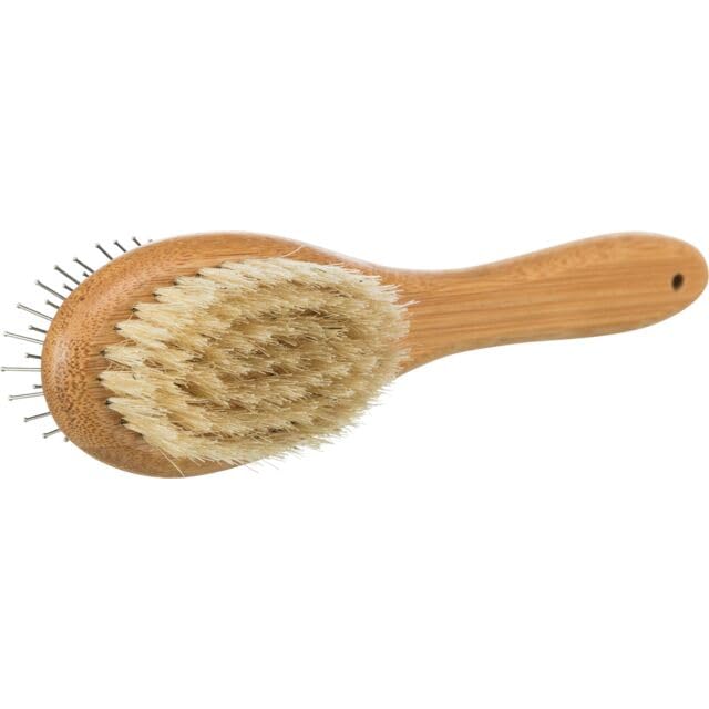 Trixie Double-Sided Dog Brush with Pins and Bristles, Massages and Removes Loose Hair from Your Dog's Coat - Image 2