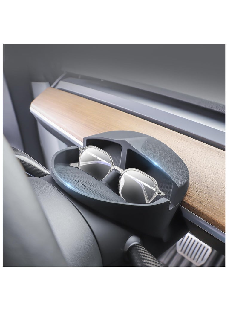 Excefore Steering Wheel Storage Holder for Tesla Model 3 Model Y, Anti-Slip Silicone Storage Tray for Cell Phone, for Tesla Storage Accessories, for Keychains, Sun Glasses, Stand for Navigation Cell Phone - Image 2